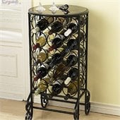 Southern Enterprises Glass Top Wine Table