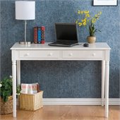 Southern Enterprises 2 Drawer Wood Writing Desk in Crisp White