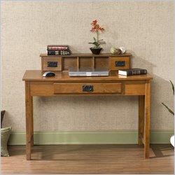 Southern Enterprises Francisco Mission Wood Writing Desk in Oak