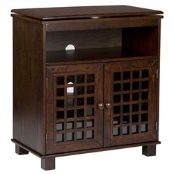 Southern Enterprises Narita Espresso Swivel Top Media TV Stand