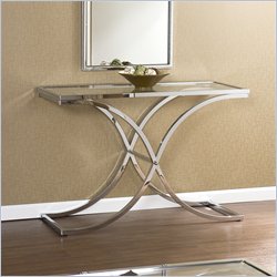 Southern Enterprises Vogue Chrome Sofa Table