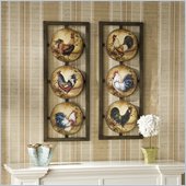 Southern Enterprises Rooster 2 Piece Wall Panel Set