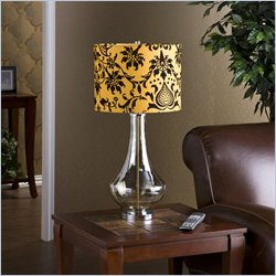 Southern Enterprises Riley Smoked Glass Lamp