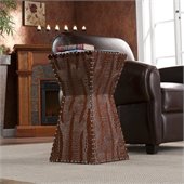 Southern Enterprises Warrington Faux Leather Accent Table