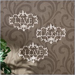 Southern Enterprises Live, Laugh, Love 3pc Wall Art Set