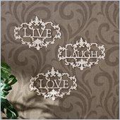 Southern Enterprises Live, Laugh, Love 3pc Wall Art Set