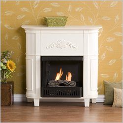 Southern Enterprises Mayfair Ivory Petite Gel Fuel Fireplace