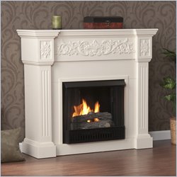 Southern Enterprises Calvert Ivory Gel Fuel Fireplace