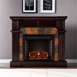 Southern Enterprises Cartwright Espresso Convertible Electric Fireplace