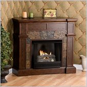 Southern Enterprises Cartwright Espresso Convertible Slate Gel Fuel Fireplace
