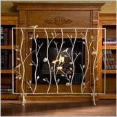 Southern Enterprises Bird and Branch Antique White Fireplace Screen