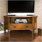 Southern Enterprises Carson Oak Corner Media Stand