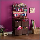 Southern Enterprises Craft Storage Rack w/ Baskets Black