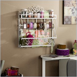Southern Enterprises Wall Mount Craft Storage Rack White