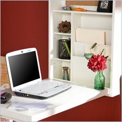 Southern Enterprises Fold-Out Convertible Desk In Winter White
