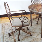 Southern Enterprises Allegra Upholstered Metal Caster Chair
