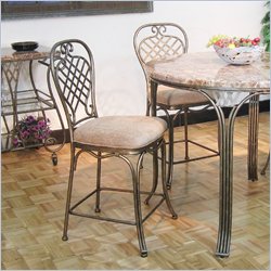 Southern Enterprises Allegra Upholstered Metal Cafe Chair