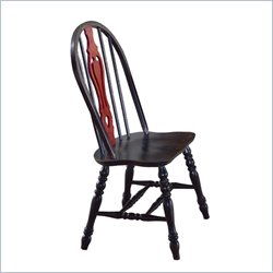 Southern Enterprises Sunset Keyhole Black Chair