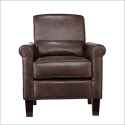 Southern Enterprises Rexton Renu Leather Chair In Coffee