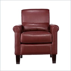 Southern Enterprises Rexton Renu Leather Chair In Red