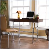 Southern Enterprises Brooklyn Desk in Espresso and Chrome