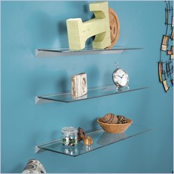 Southern Enterprises 36 x 10 Clear Glass Floating Shelf