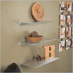 Southern Enterprises 24 x 8 Frosted Floating Glass Shelf