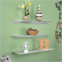 Southern Enterprises 36 x 8 Frosted Floating Glass Shelf
