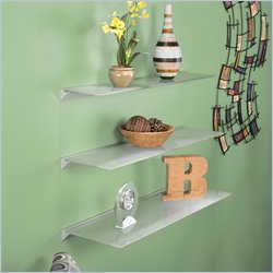 Southern Enterprises 36 x 10 Frosted Floating Glass Shelf