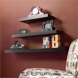 Southern Enterprises Chicago 10 Floating Shelf in Espresso