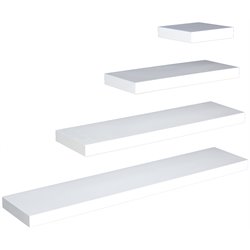 Southern Enterprises Chicago 10 Floating Shelf in White