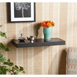 Southern Enterprises Chicago 24 Floating Shelf in Black