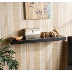 Southern Enterprises Chicago 36 Floating Shelf in Black