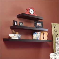 Southern Enterprises Chicago 48 Floating Shelf in Espresso