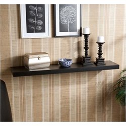 Southern Enterprises Chicago 48 Floating Shelf in Black