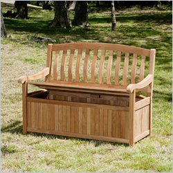 Southern Enterprises Storage Bench in Light Brown
