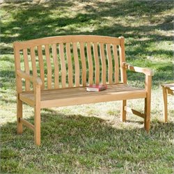 Southern Enterprises 36.75 Bench in Light Brown