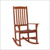 Southern Enterprises Eucalyptus Porch Rocker in Natural Oil Finish
