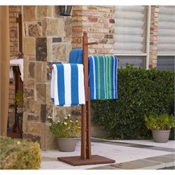 Southern Enterprises Eucalyptus Towel Rack in Natural Oil Finish