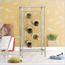 Southern Enterprises Antique Grey 10 Bottle Wine Rack
