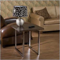 Southern Enterprises Brooklyn Espresso and Chrome End Table Best Price