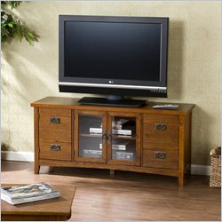 Southern Enterprises Colchester Mission Oak Media Stand