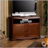 Southern Enterprises Corner TV Stand in Cherry Finish
