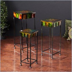 Southern Enterprises Mardi Gras 3 Piece Accent Table Set