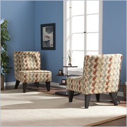 Southern Enterprises Pair of Celia Chairs/Pillow - Clover Aegean