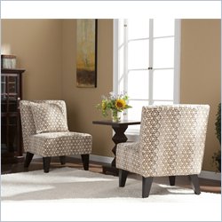 Southern Enterprises Pair of Celia Chairs/Pillows - Hoops Mystic