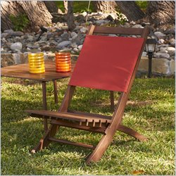 Southern Enterprises Folding Picnic Chair with Red Canvas