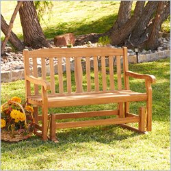 Southern Enterprises Teak Glider Bench