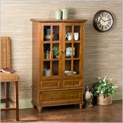 Southern Enterprises Amberly Anywhere Cabinet in Warm Walnut Finish