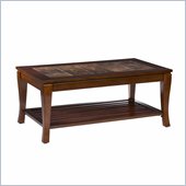 Southern Enterprises Cambria Brown Cherry Slate Cocktail Table